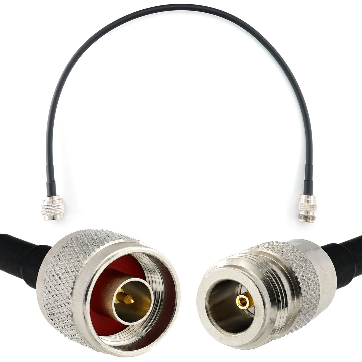 Rangeful N Male to N Female 50cm Coaxial Cable — HF240 (LMR240 equivalent) HF240-NM-NF-0.5