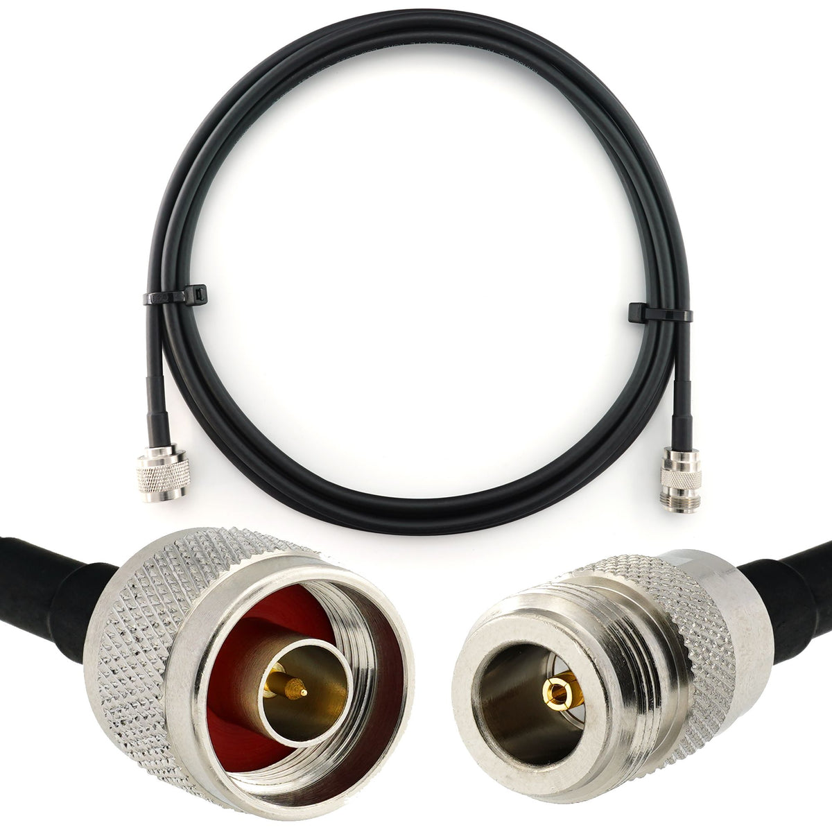 Rangeful N Male to N Female 1m Coaxial Cable — HF240 (LMR240 equivalent) HF240-NM-NF-1