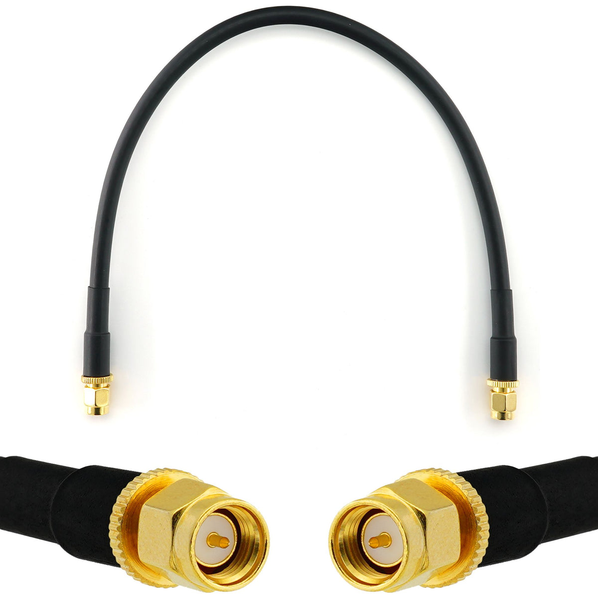 Rangeful SMA Male to SMA Male 30cm Coaxial Cable — HF240 (LMR240 equivalent) HF240-SM-SM-0.3