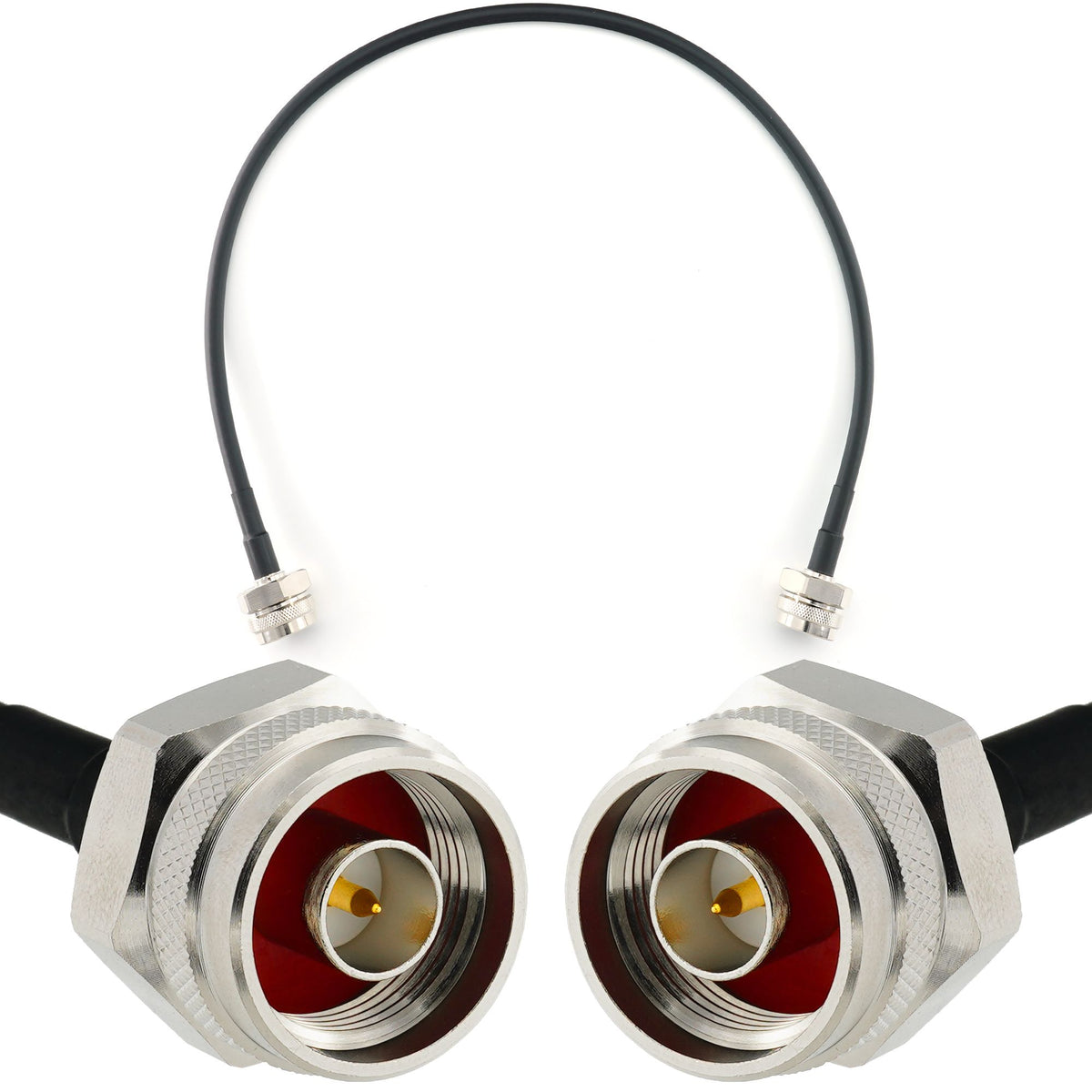 Rangeful N Male to N Male Hex 50cm Coaxial Cable — HF240 (LMR240 equivalent) HF240-NMH-NMH-0.5