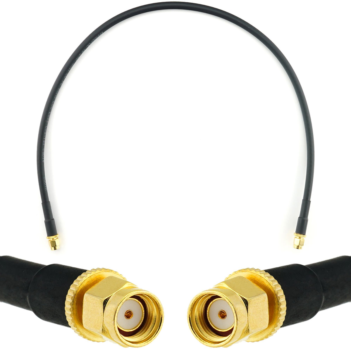 Rangeful RP-SMA Male to RP-SMA Male 50cm Coaxial Cable — HF240 (LMR240 equivalent) HF240-RPSM-RPSM-0.5