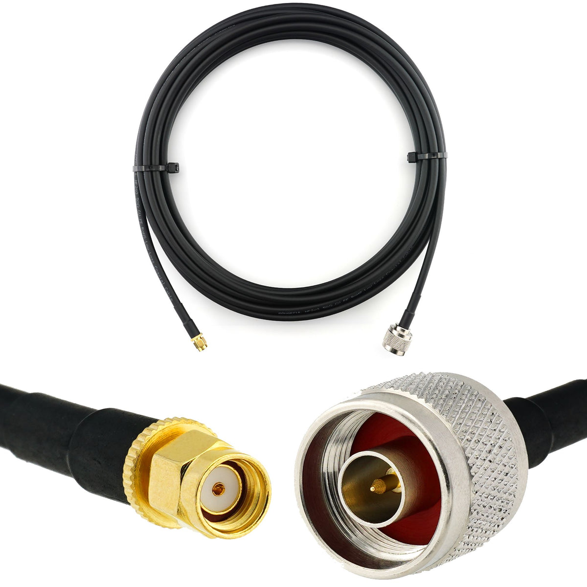 Rangeful RP-SMA Male to N Male 7m Coaxial Cable — HF240 (LMR240 equivalent) HF240-RPSM-NM-7