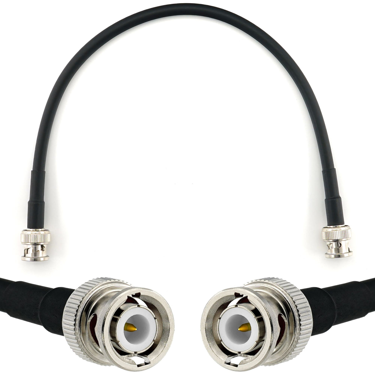 Rangeful BNC Male to BNC Male 30cm Coaxial Cable — HF240 (LMR240 equivalent) HF240-BNCM-BNCM-0.3