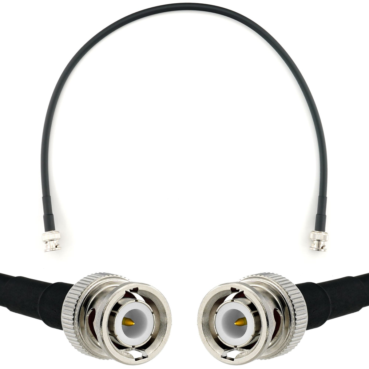 Rangeful BNC Male to BNC Male 50cm Coaxial Cable — HF240 (LMR240 equivalent) HF240-BNCM-BNCM-0.5