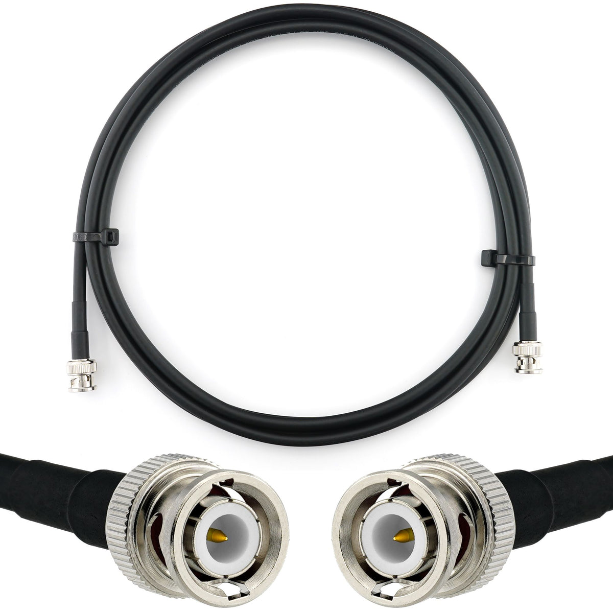Rangeful BNC Male to BNC Male 1m Coaxial Cable — HF240 (LMR240 equivalent) HF240-BNCM-BNCM-1