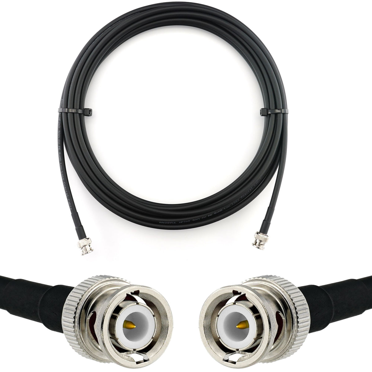 Rangeful BNC Male to BNC Male 5m Coaxial Cable — HF240 (LMR240 equivalent) HF240-BNCM-BNCM-5