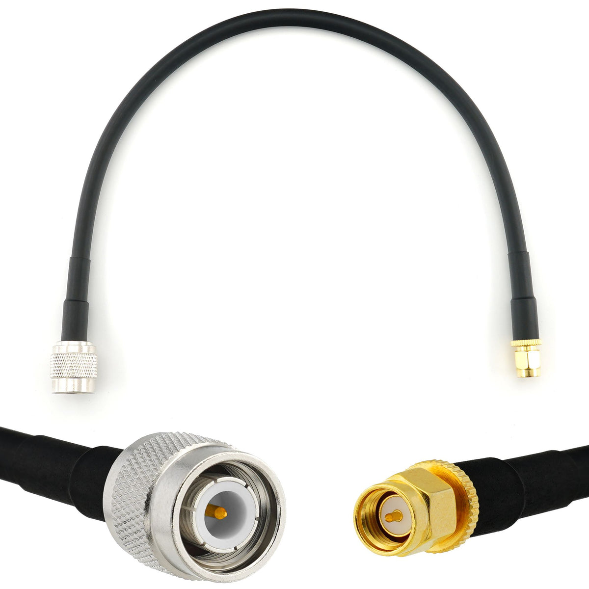 Rangeful TNC Male to SMA Male 30cm Coaxial Cable — HF240 (LMR240 equivalent) HF240-TNCM-SM-0.3