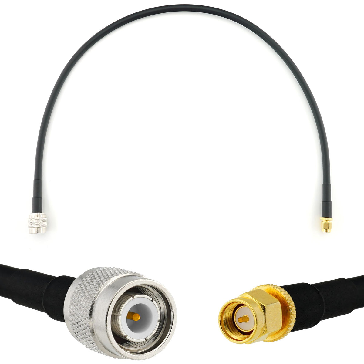Rangeful TNC Male to SMA Male 50cm Coaxial Cable — HF240 (LMR240 equivalent) HF240-TNCM-SM-0.5