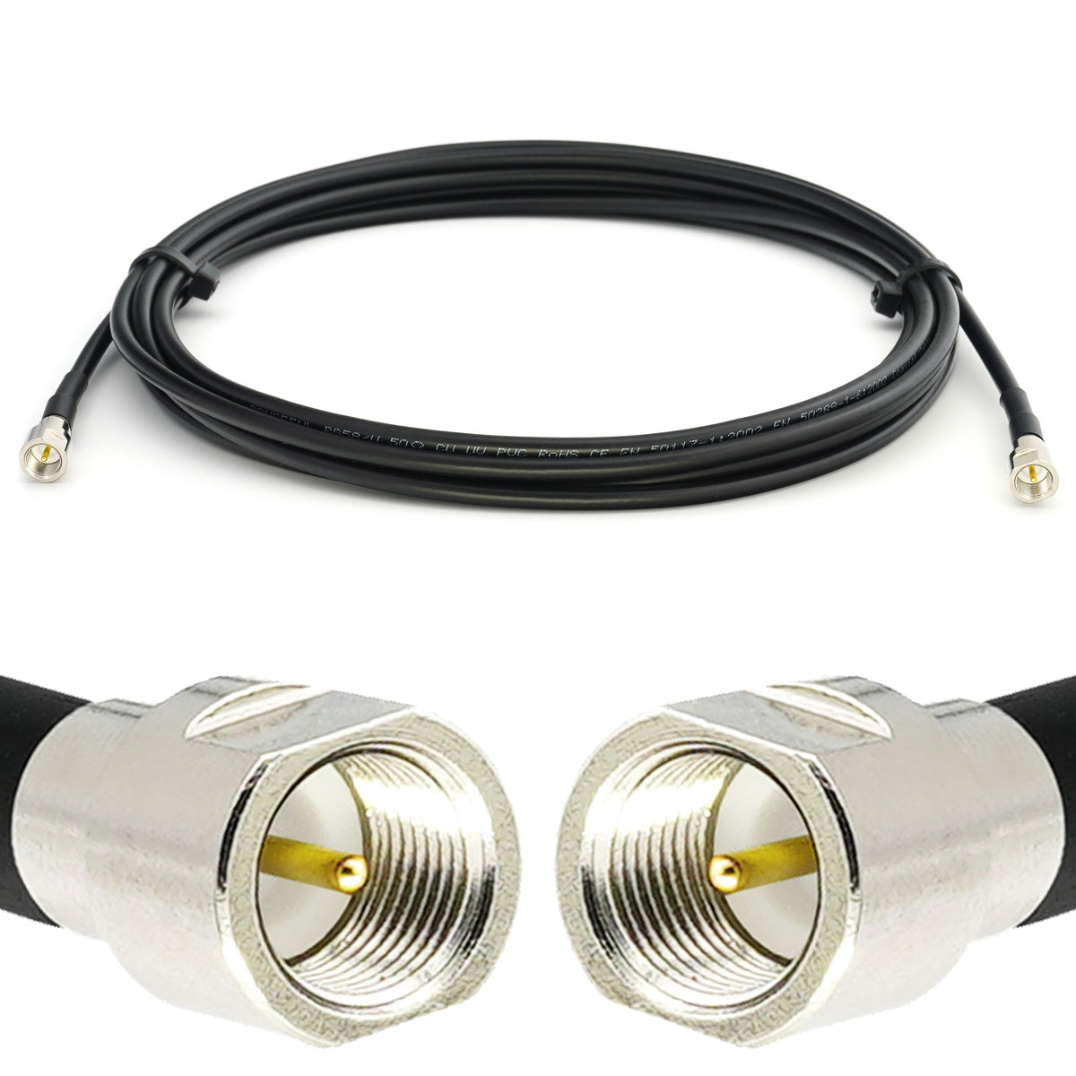 Rangeful FME Male to FME Male 12m RG58/U Coaxial Cable RG58-FMEM-FMEM-12