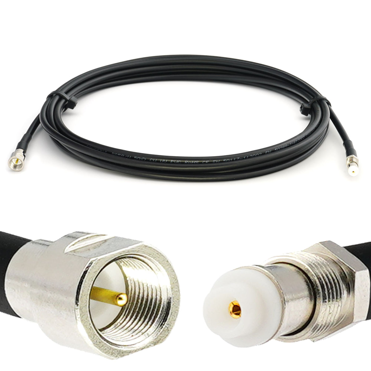 Rangeful FME Male to FME Female 50cm RG58/U Coaxial Cable RG58-FMEM-FMEF-0.5