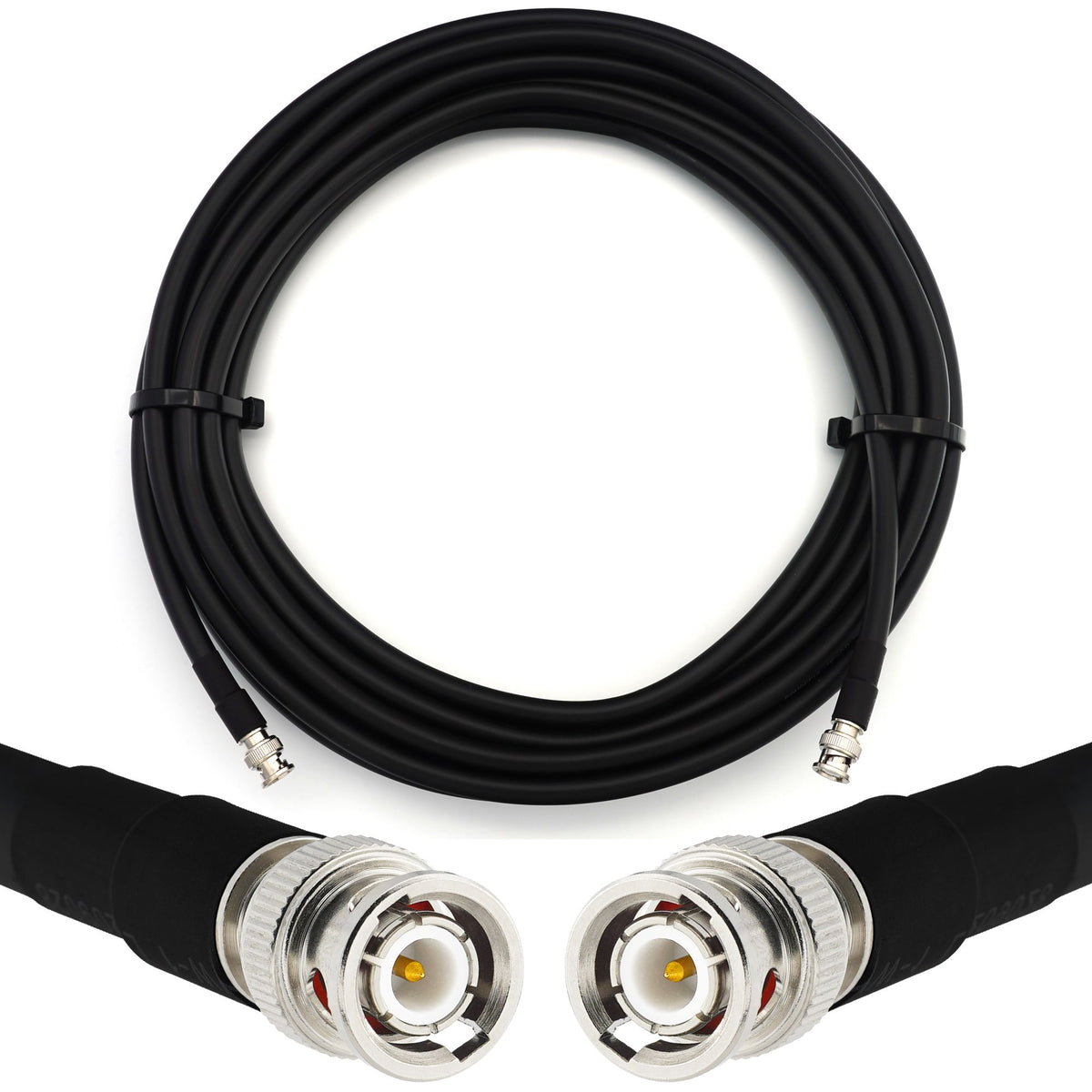 Rangeful BNC Male to BNC Male 2m Flexible Coaxial Cable — LMR400 UF UltraFlex equivalent HF400-BNCM-BNCM-2