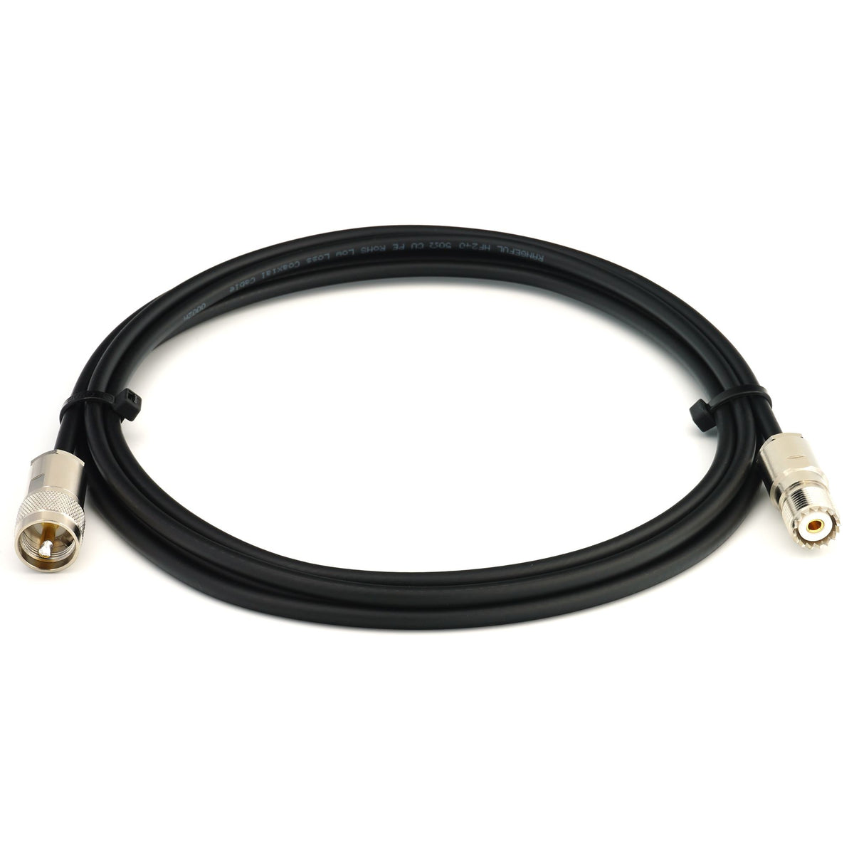 Rangeful PL259 to SO239 2m UHF CB Radio Coaxial Cable — HF240 (LMR240 equivalent) HF240-PL-SO-2