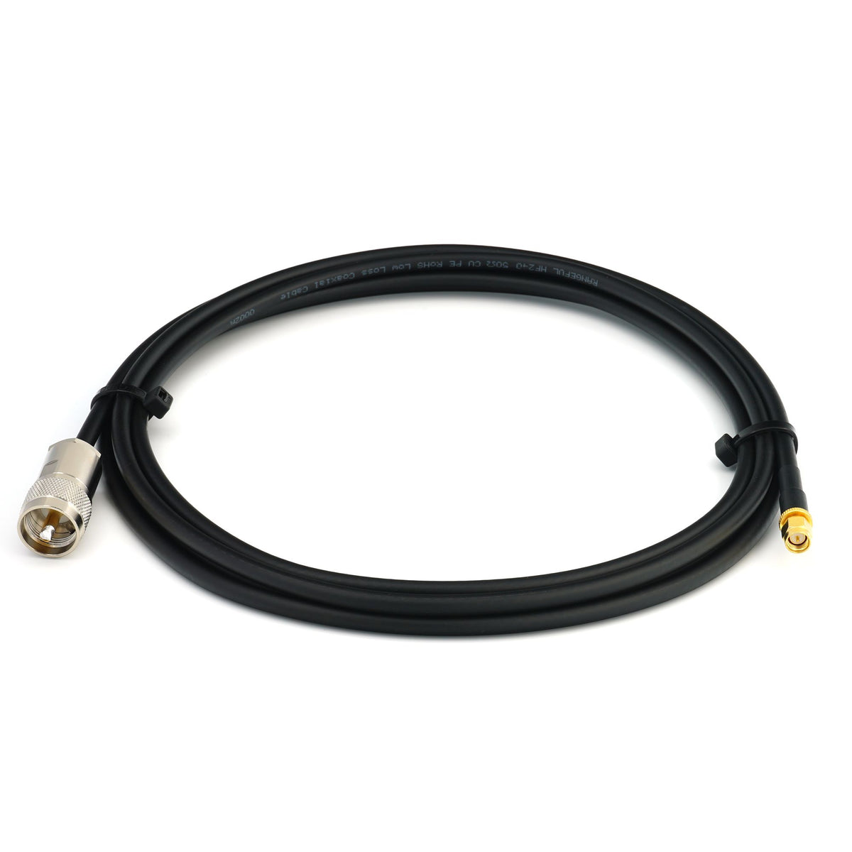 Rangeful SMA Male to PL259 1m UHF CB Radio Flexible Coaxial Cable — HF240 (LMR240 equivalent) HF240-SM-PL-1