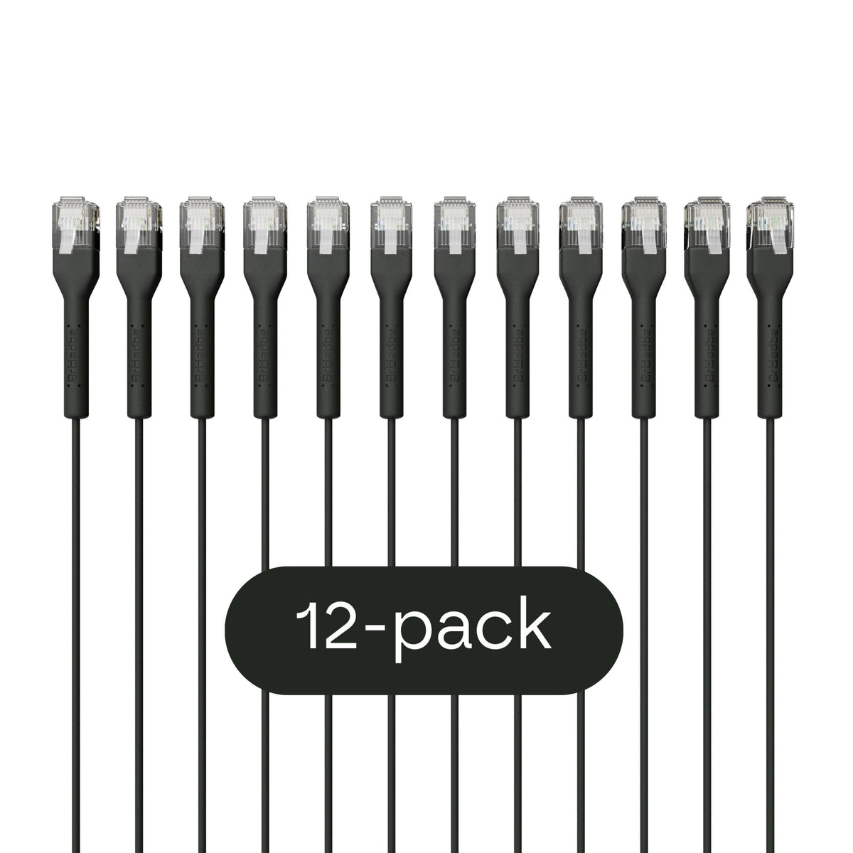 Broadbe Slim Patch Cable 5G Black 3m 12-pack BTP-I32C6-BK-3M-12