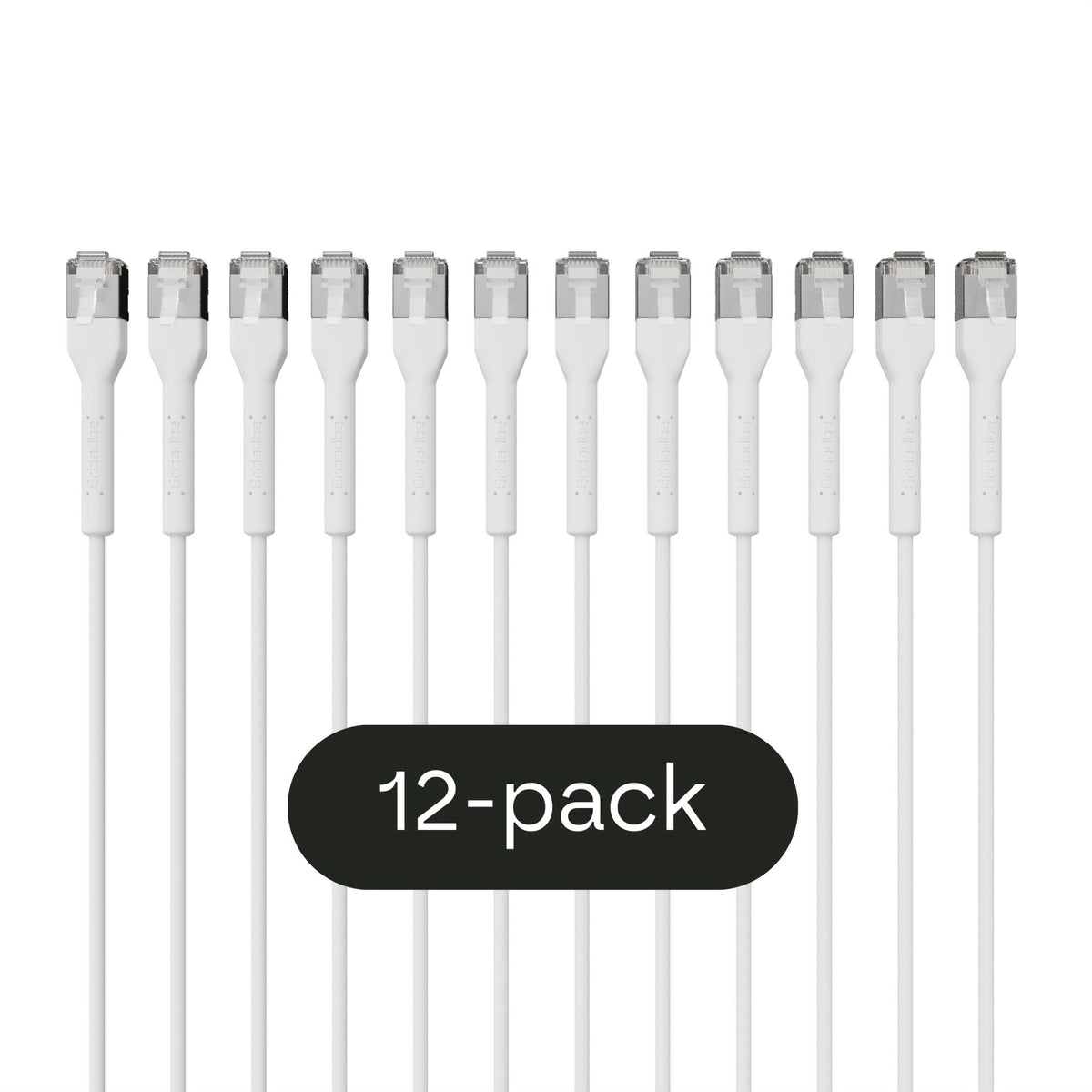 Broadbe Slim Patch Cable 10G White 0.1m 12-pack BTP-I32C6A-WT-0.1M-12