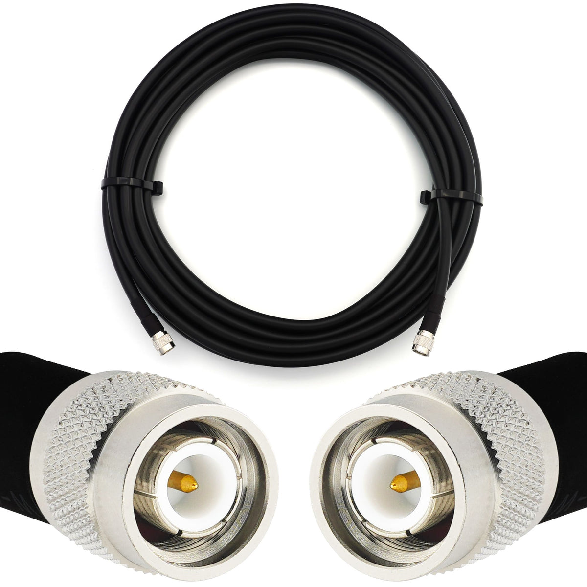 Rangeful TNC Male to TNC Male 15m Flexible Coaxial Cable — LMR400 UF UltraFlex equivalent HF400-TNCM-TNCM-15