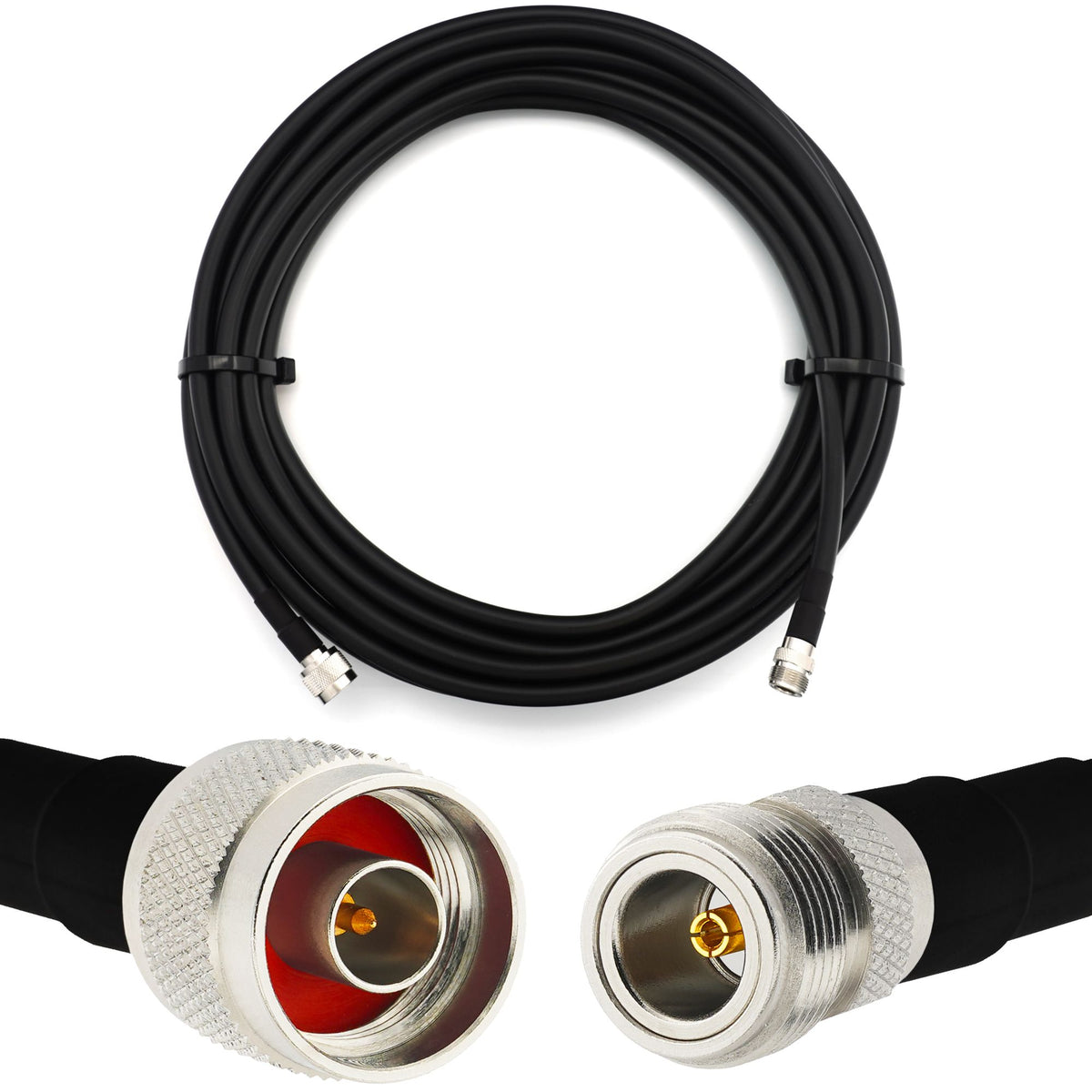 Rangeful N Male to N Female 3m Flexible Coaxial Cable — LMR400 UF UltraFlex equivalent HF400-NM-NF-3
