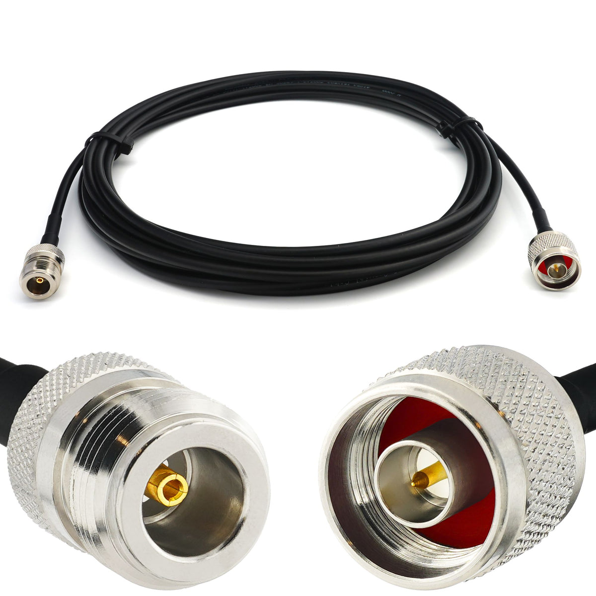Rangeful N Male to N Female 12m RG58/U Coaxial Cable RG58-NM-NF-12