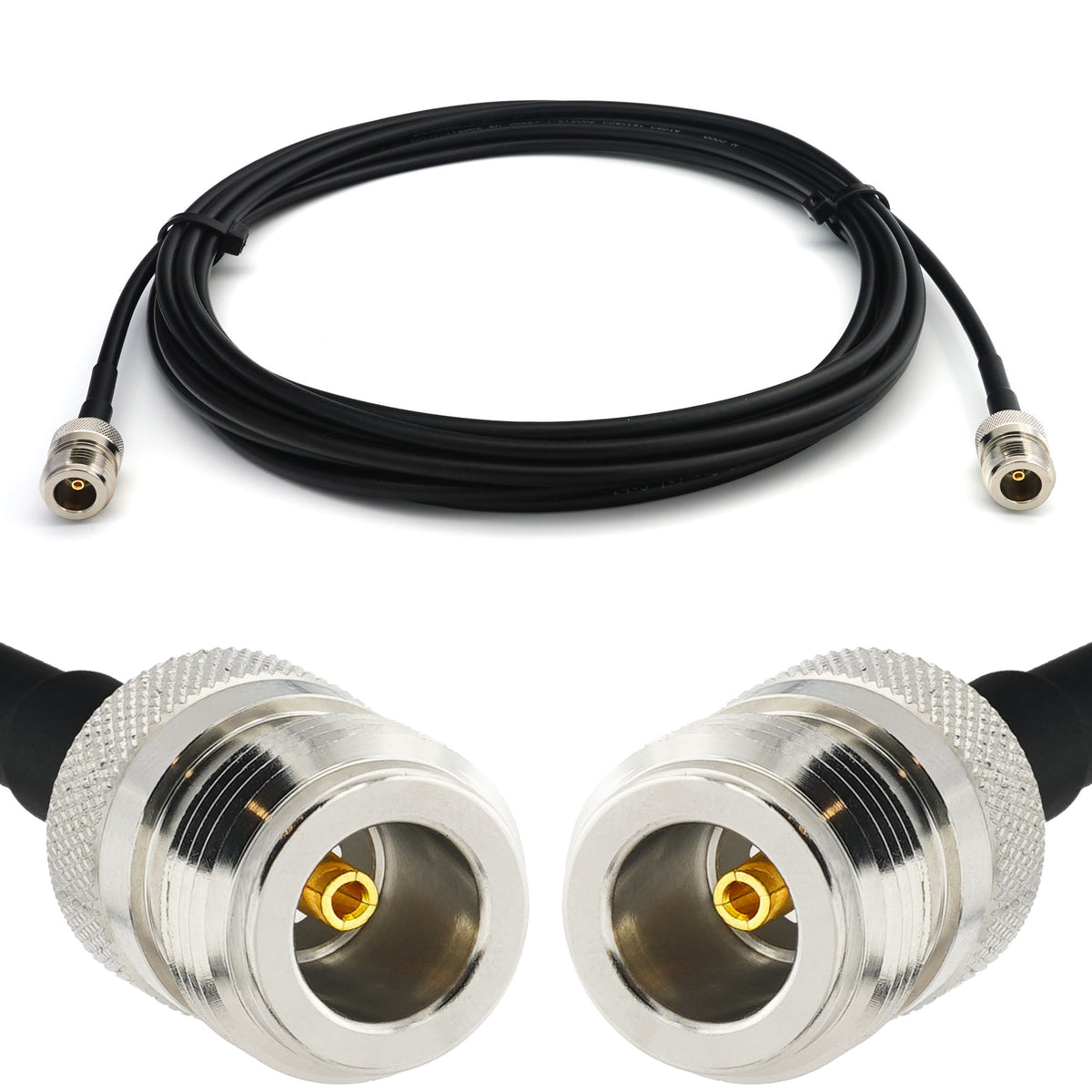 Rangeful N Female to N Female 5m RG58/U Coaxial Cable RG58-NF-NF-5