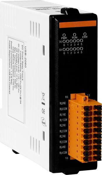 Moxa USB I/O MODULE, 6xIDI + 6xRO