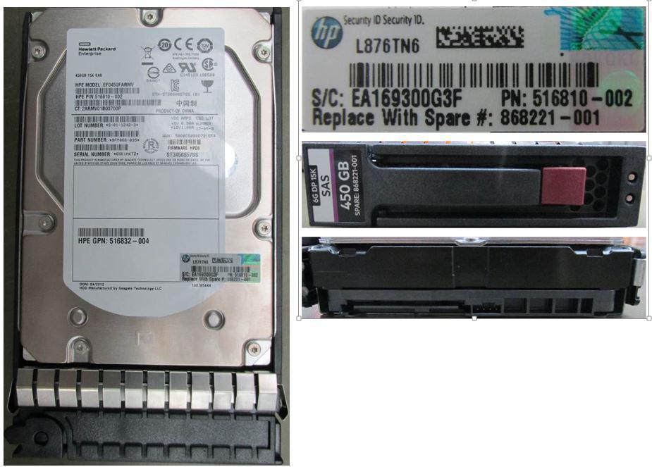 Hewlett Packard Enterprise HDD Hot Plug 450GB SAS 15K