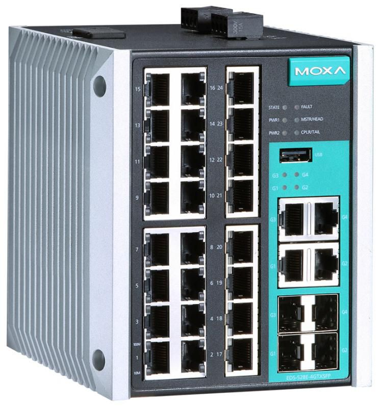 Moxa EDS-528E-4GTXSFP-LV-T