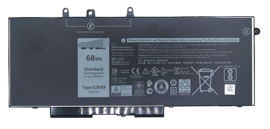 Dell Battery, 68WHR, 4 Cell,