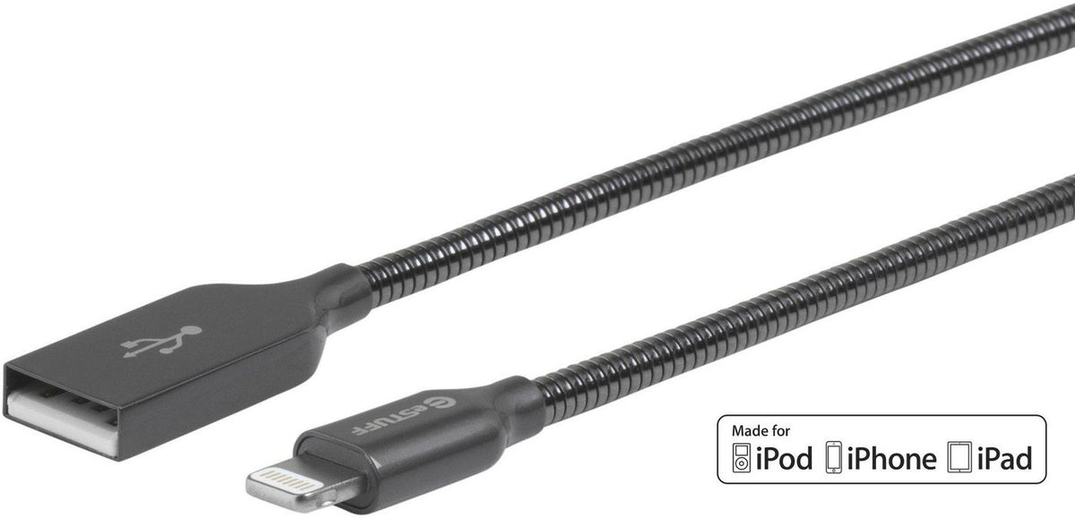 eSTUFF Lightning Cable MFI 1,5m Steel
