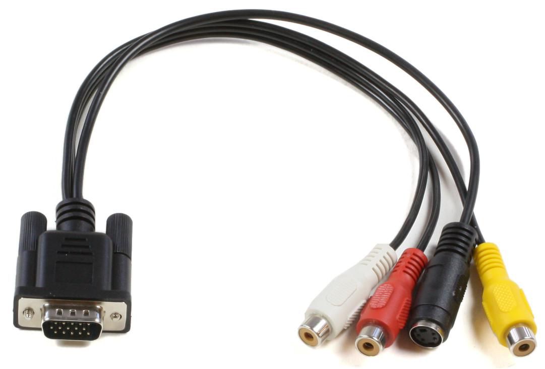 MicroConnect VGA to S-video 3x RCA 0,2m.