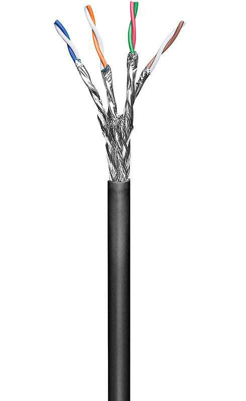 MicroConnect S/FTP CAT6 Outdoor 100m, Black