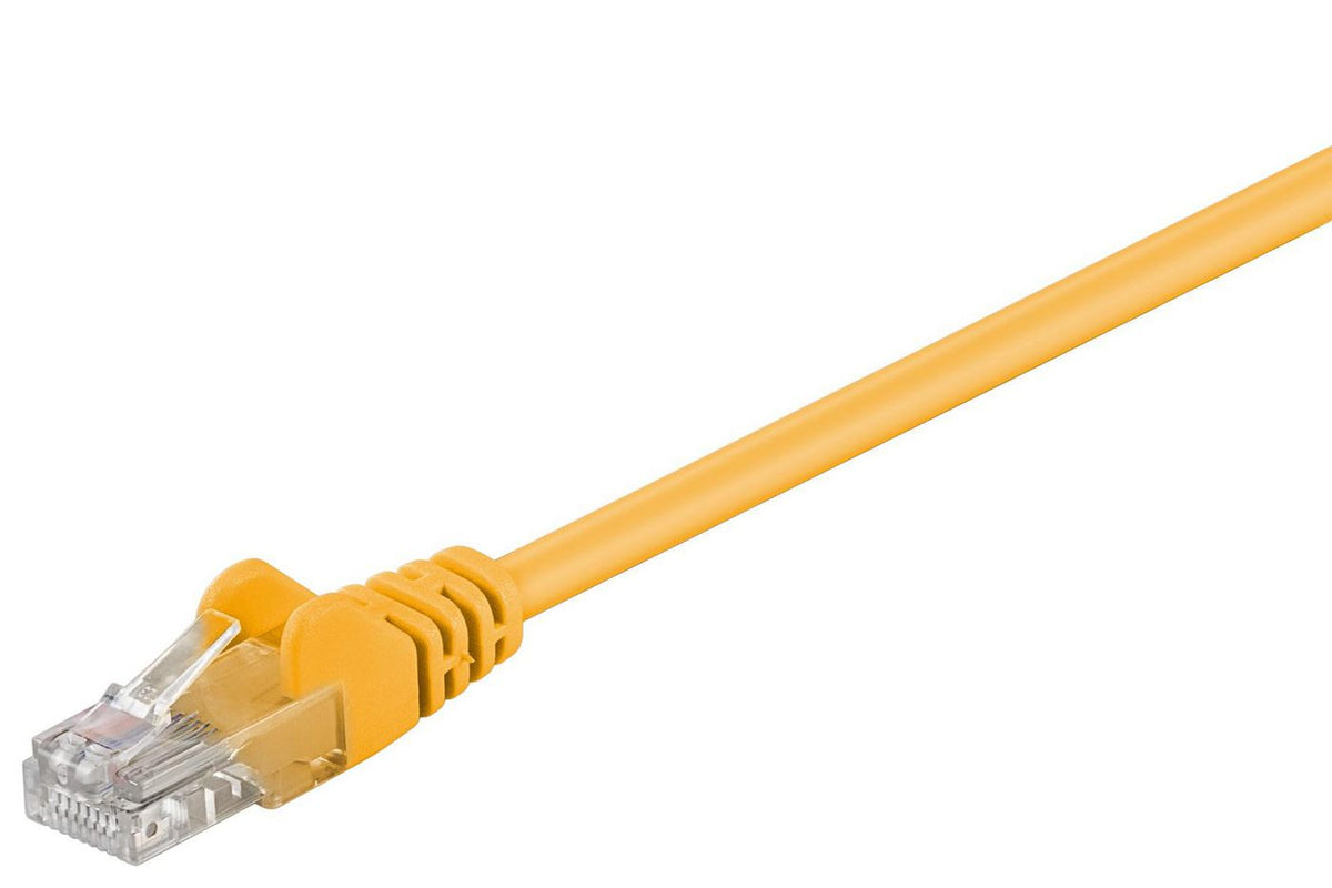 MicroConnect U/UTP CAT5e 0.25M Yellow PVC
