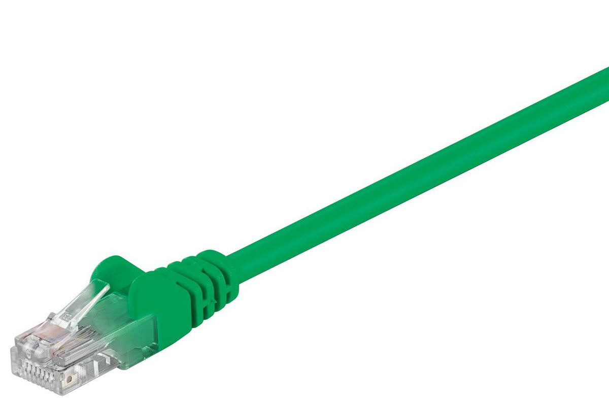 MicroConnect U/UTP CAT5e 0.25M Green PVC
