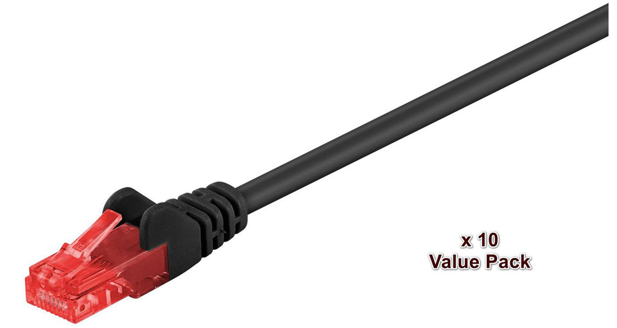 MicroConnect U/UTP CAT6 5M Black10 PACK