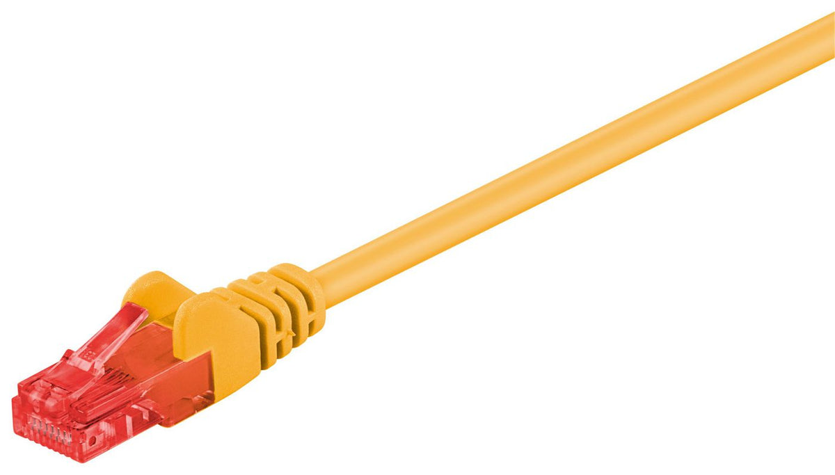 MicroConnect U/UTP CAT6 0.25M Yellow PVC