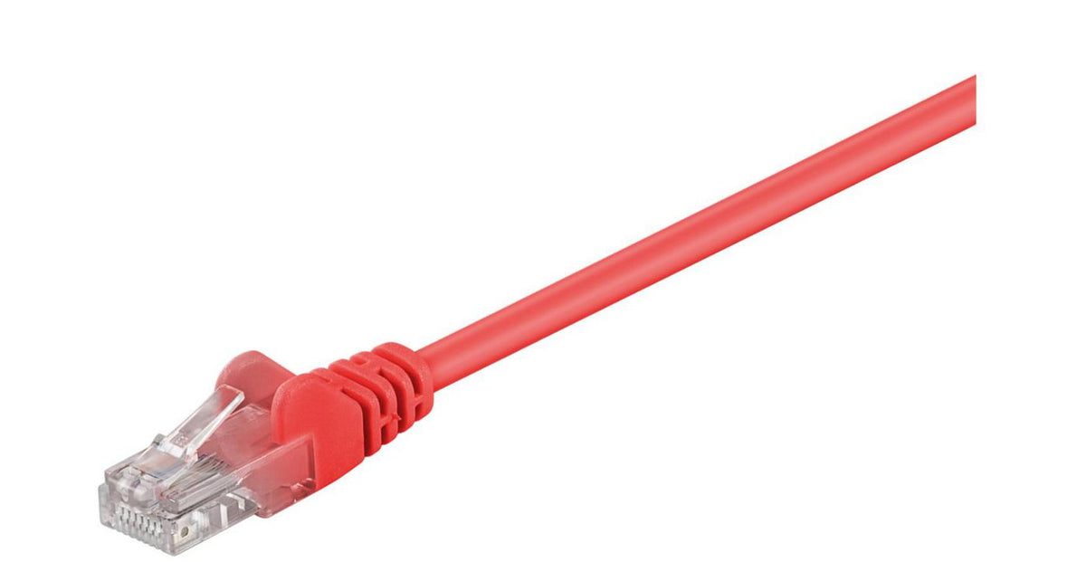 MicroConnect U/UTP CAT5e 0.5M Red PVC