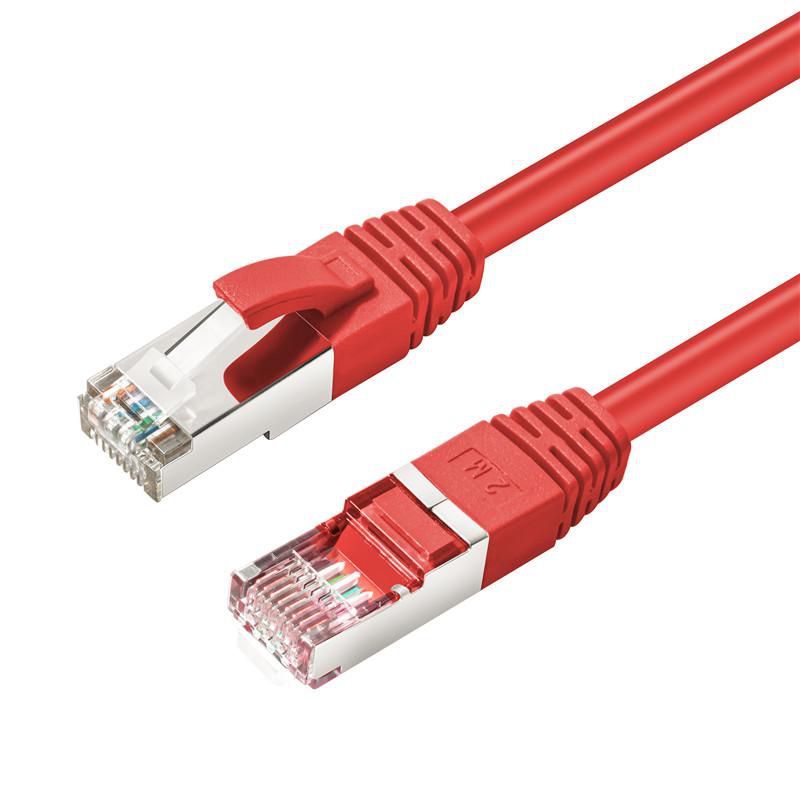 MicroConnect CAT6A S/FTP 2m Red LSZH