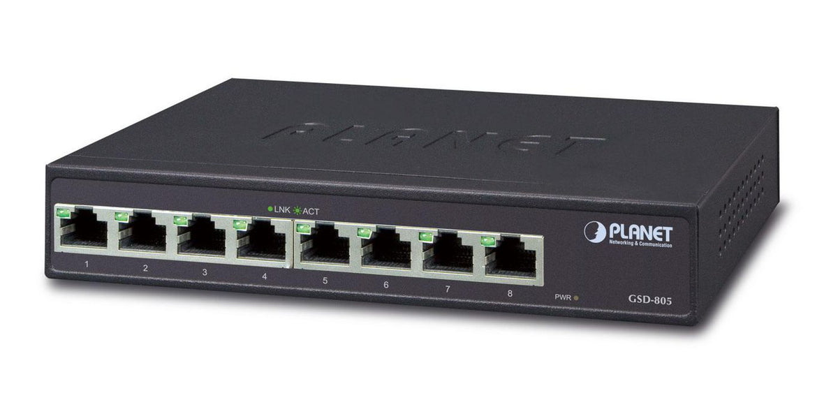 Planet 8-Port 1000Base-T Desktop
