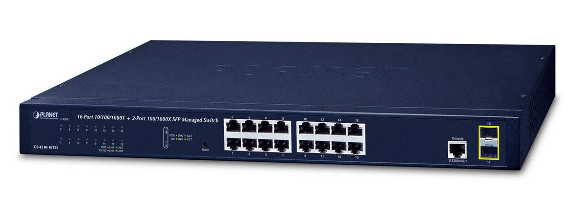 Planet IPv4/IPv6, 16-P 10/100/1000Bas