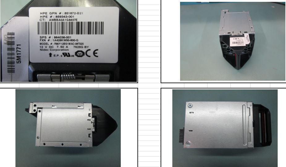 Hewlett Packard Enterprise Rear Fan module 80mm