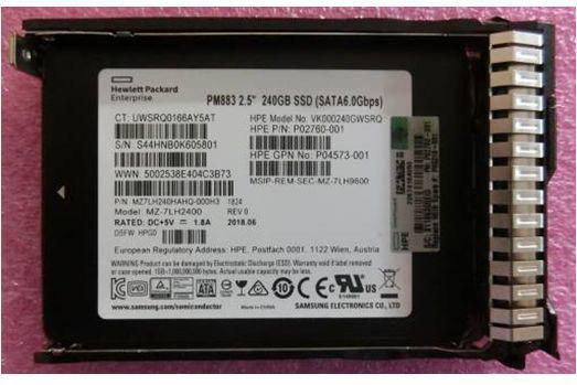 Hewlett Packard Enterprise 240GB SATA Solid State Drive