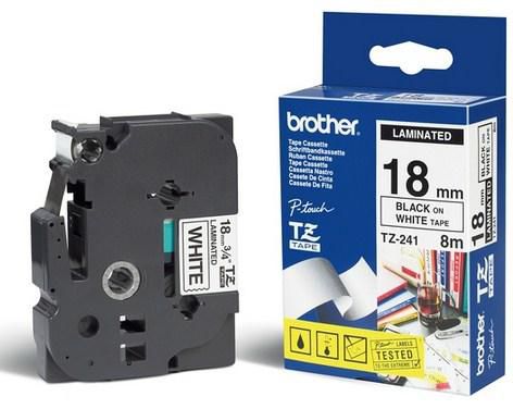 Brother P-Touch Tape Black on White
