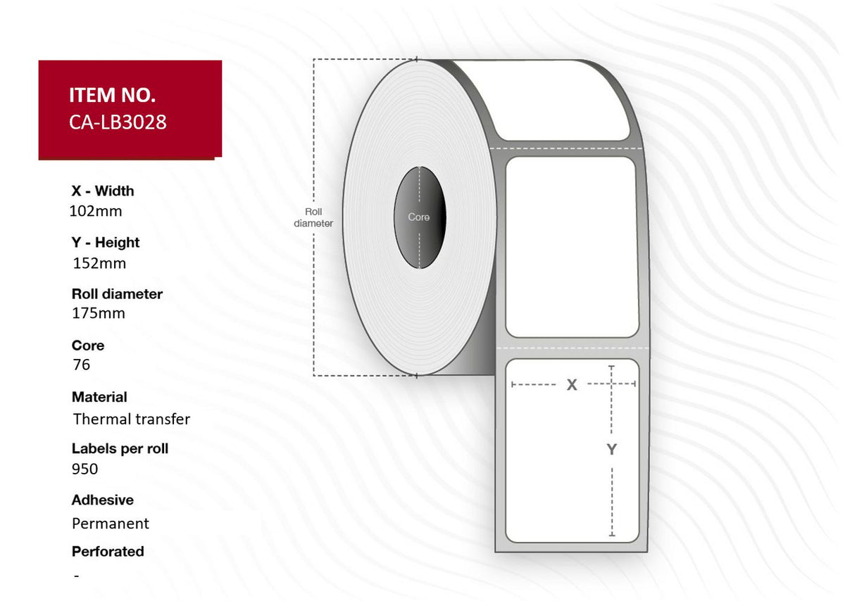 Capture Label 102x152, Core 76,