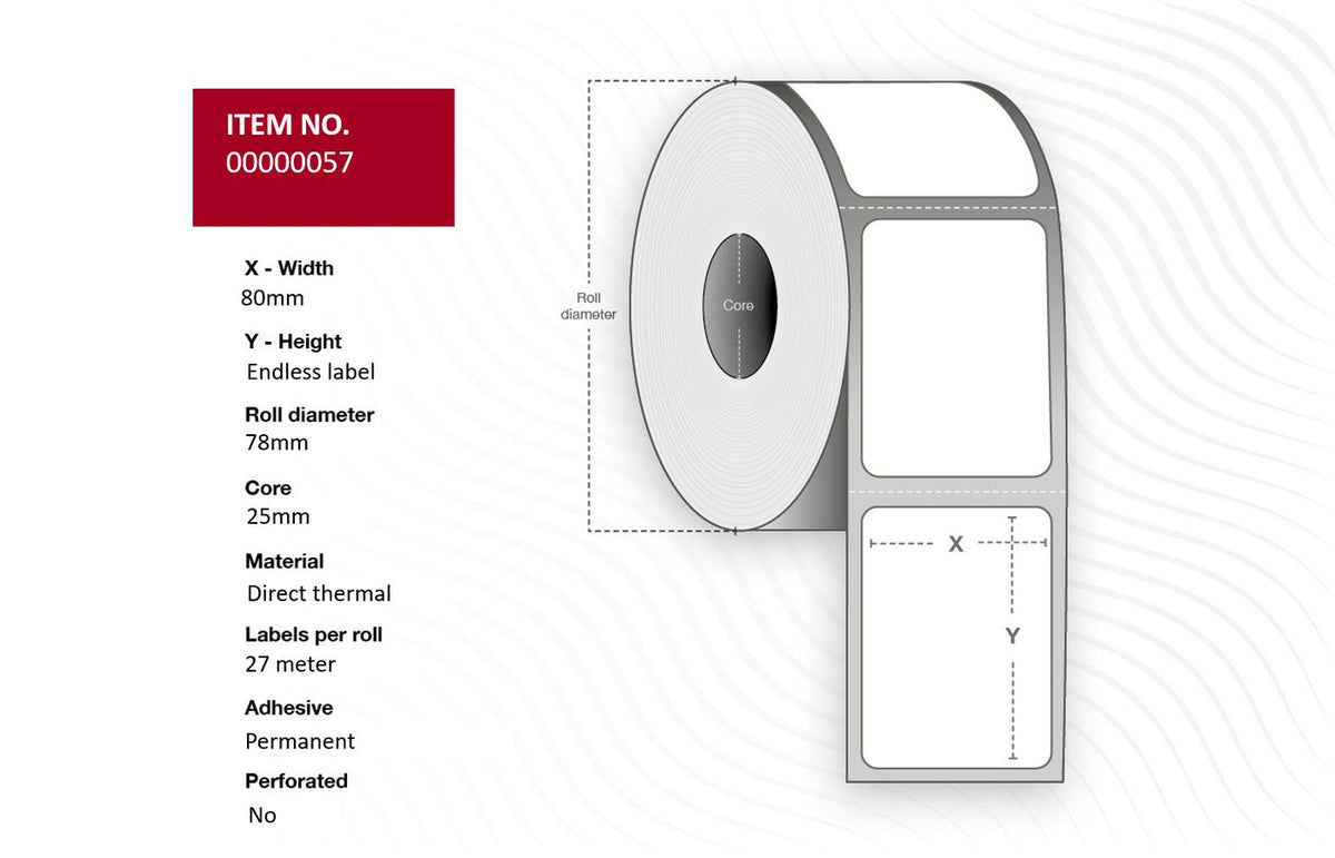 Capture Label 80mm(Width) x