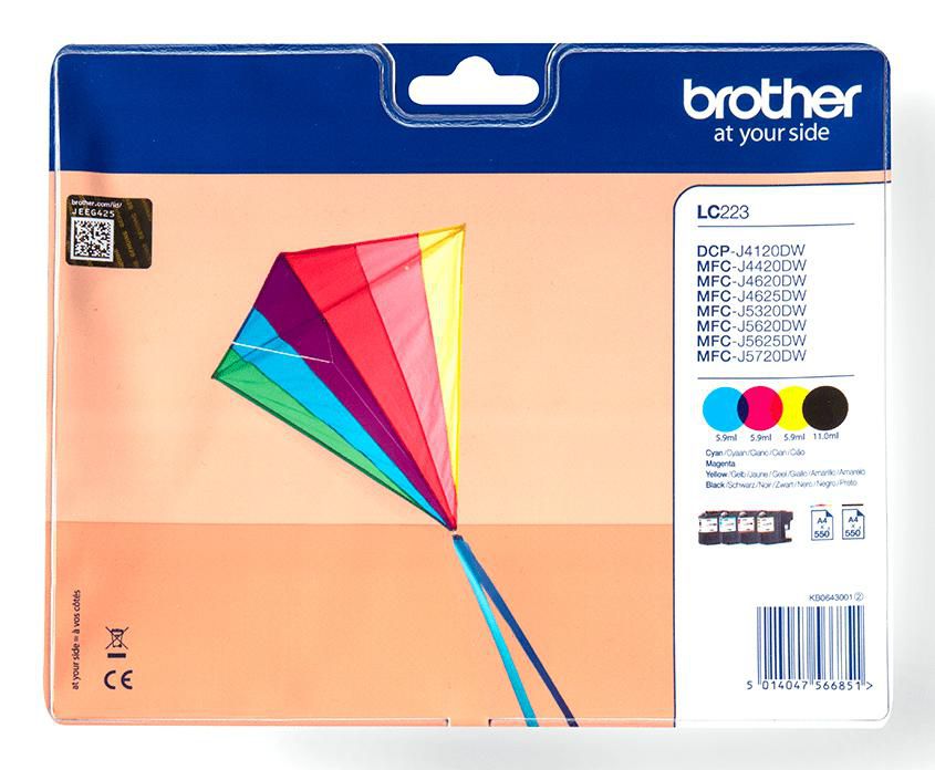 Brother Ink B/C/M/Y, 11ml Blister