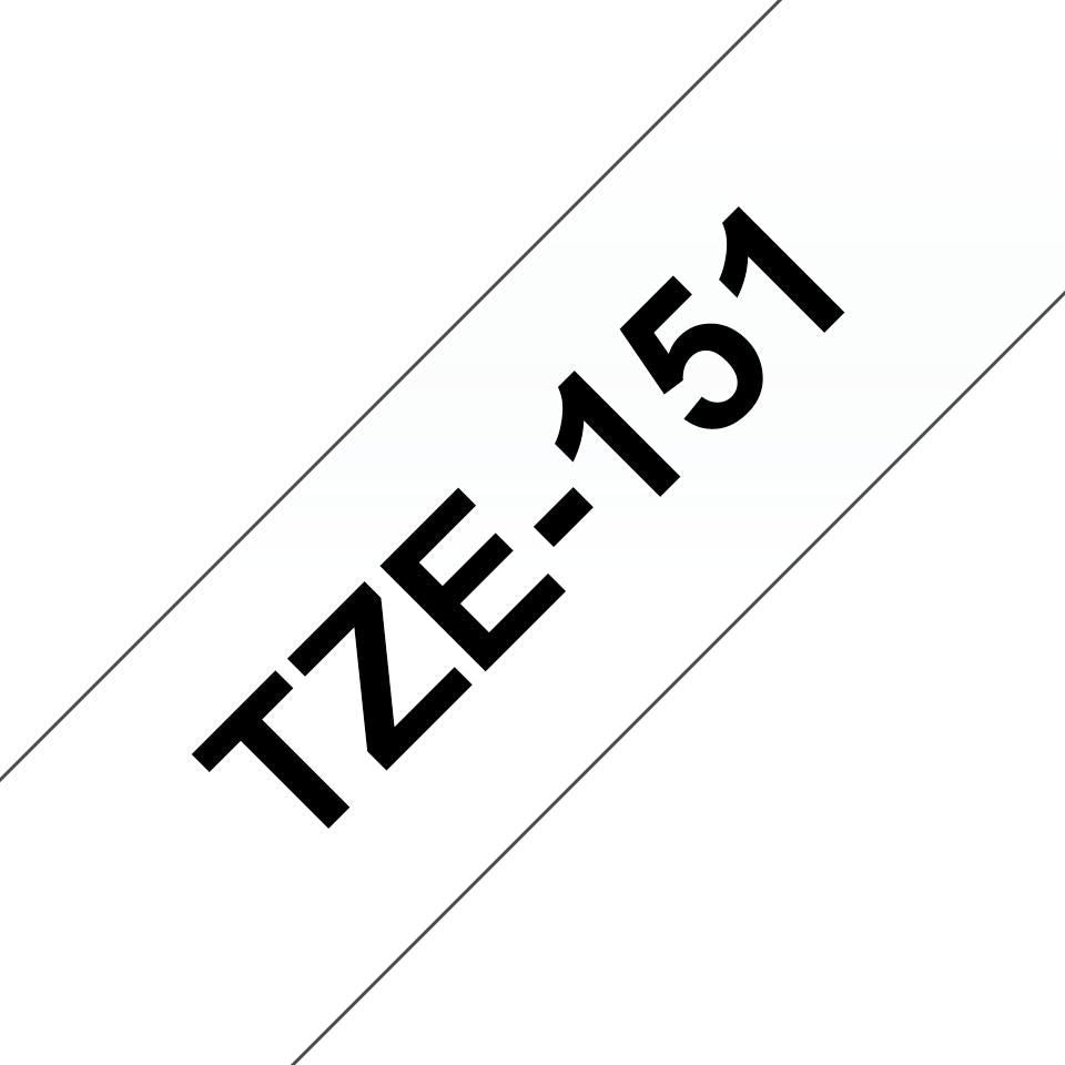 Brother TZE151 24MM BLACK ON CLEAR