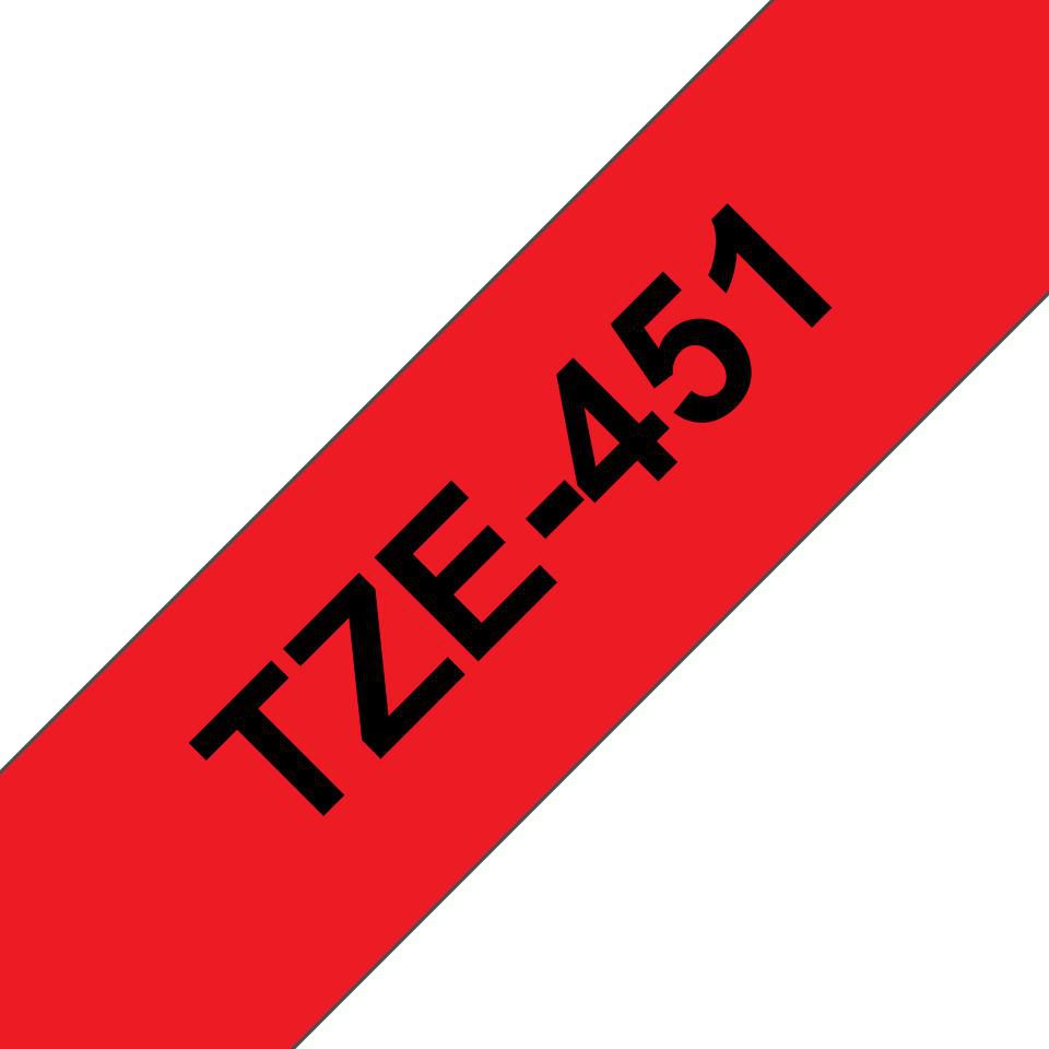 Brother Tape Black on Red 24mm