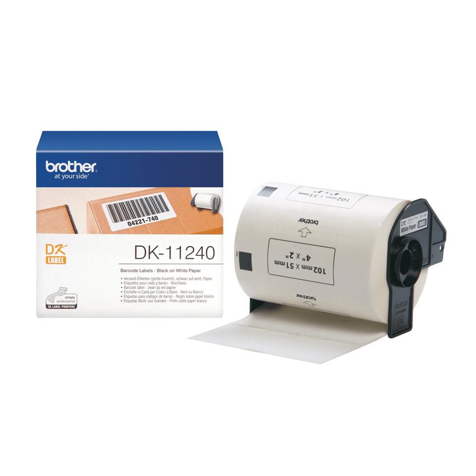Brother Barcode Labels Black on White