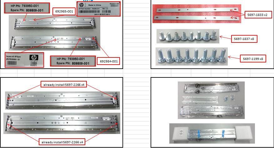 Hewlett Packard Enterprise 3PAR StoreServ 8000 Rail Kit