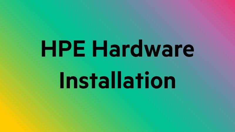 Hewlett Packard Enterprise Install ProLiant MicroServer