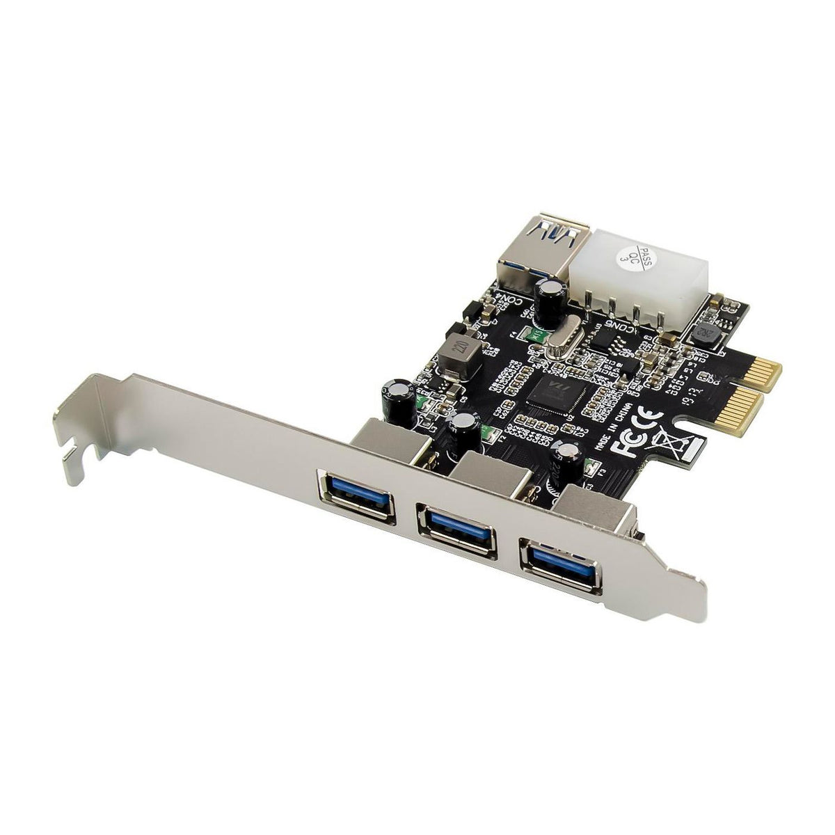 MicroConnect 3+1 port USB 3.0 PCIe card